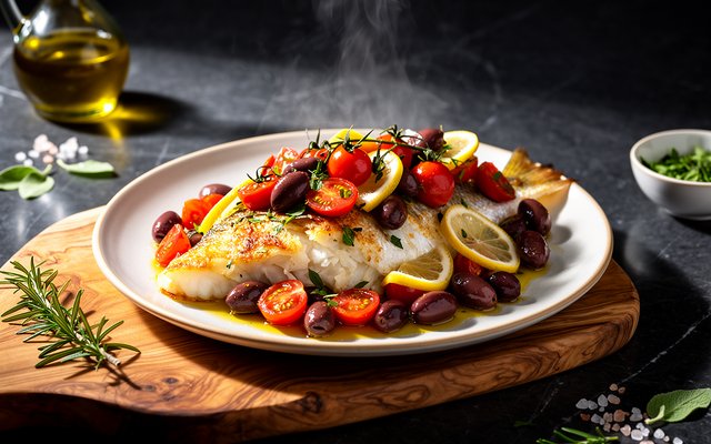 Mediterranean Baked Cod