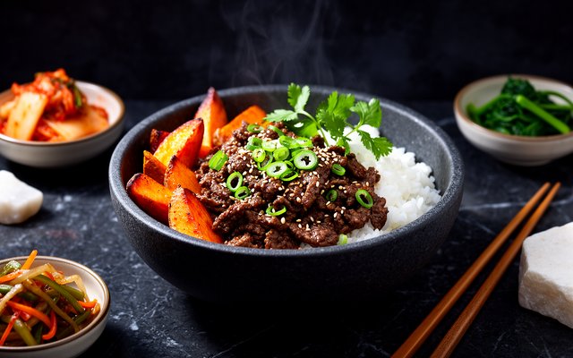 Korean Beef & Sweet Potato Bowl