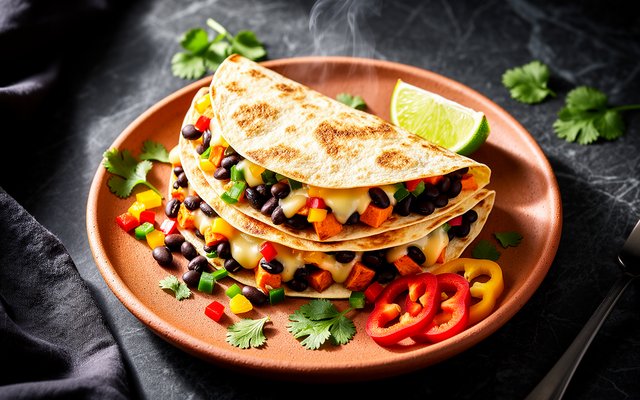 Black Bean & Sweet Potato Quesadilla