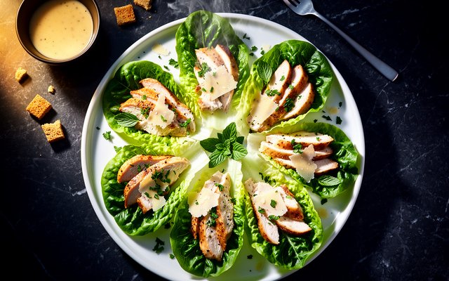 Chicken Caesar Lettuce Wraps