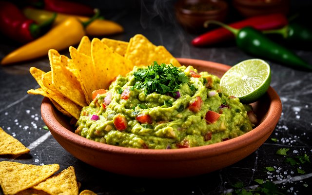 Fresh Guacamole with Corn Chips