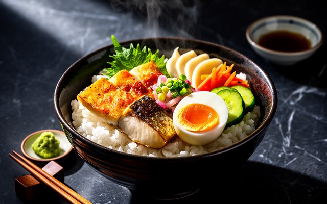 Japanese Breakfast Rice Bowl
