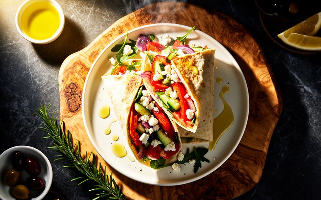 Mediterranean Veggie Wrap