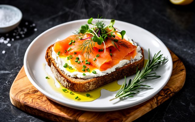 Smoked Salmon & Cream Cheese Toast