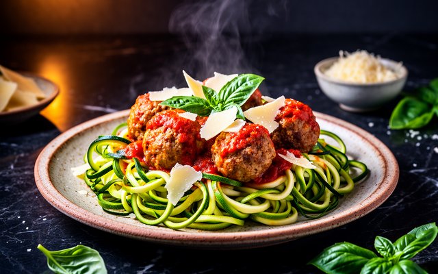 Turkey Meatballs with Zucchini Noodles